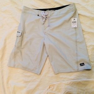 Rusty Sz 34 Flat Front Men Swim Trunks